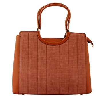 Mustard Structured Top Handle Handbag