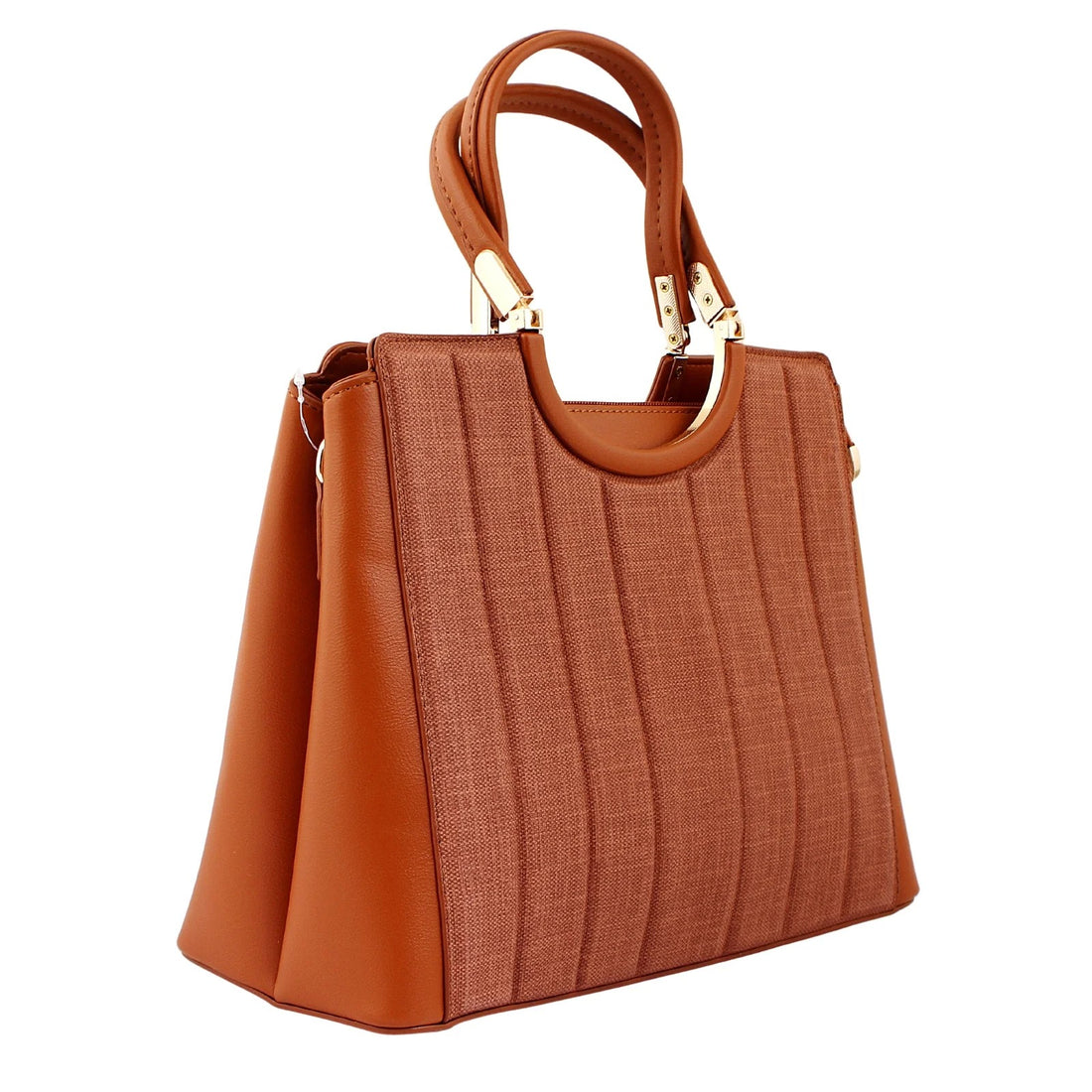 Mustard Structured Top Handle Handbag