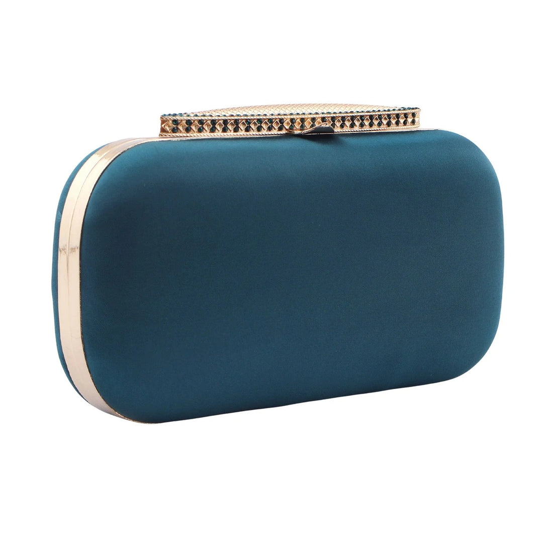 Forest Green Flap Clutch with Chain Strap