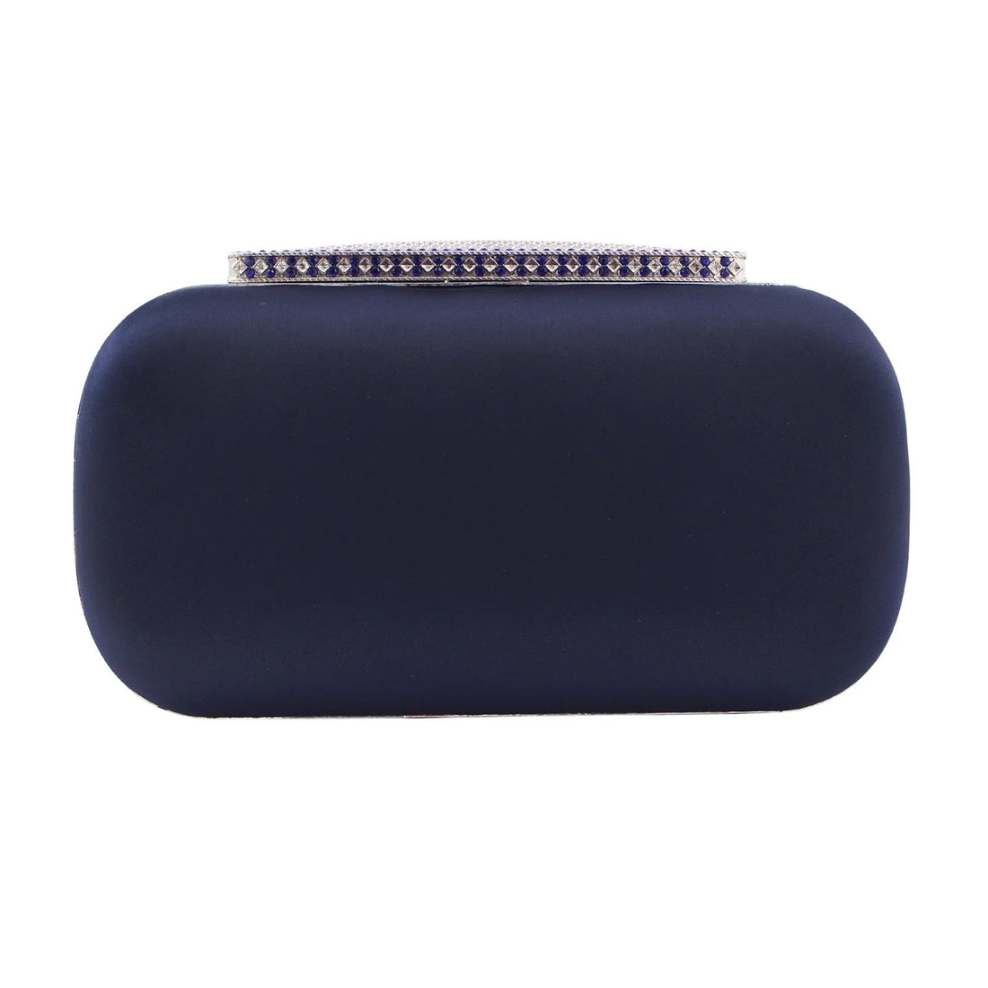 Sapphire Blue Flap Clutch with Chain Strap